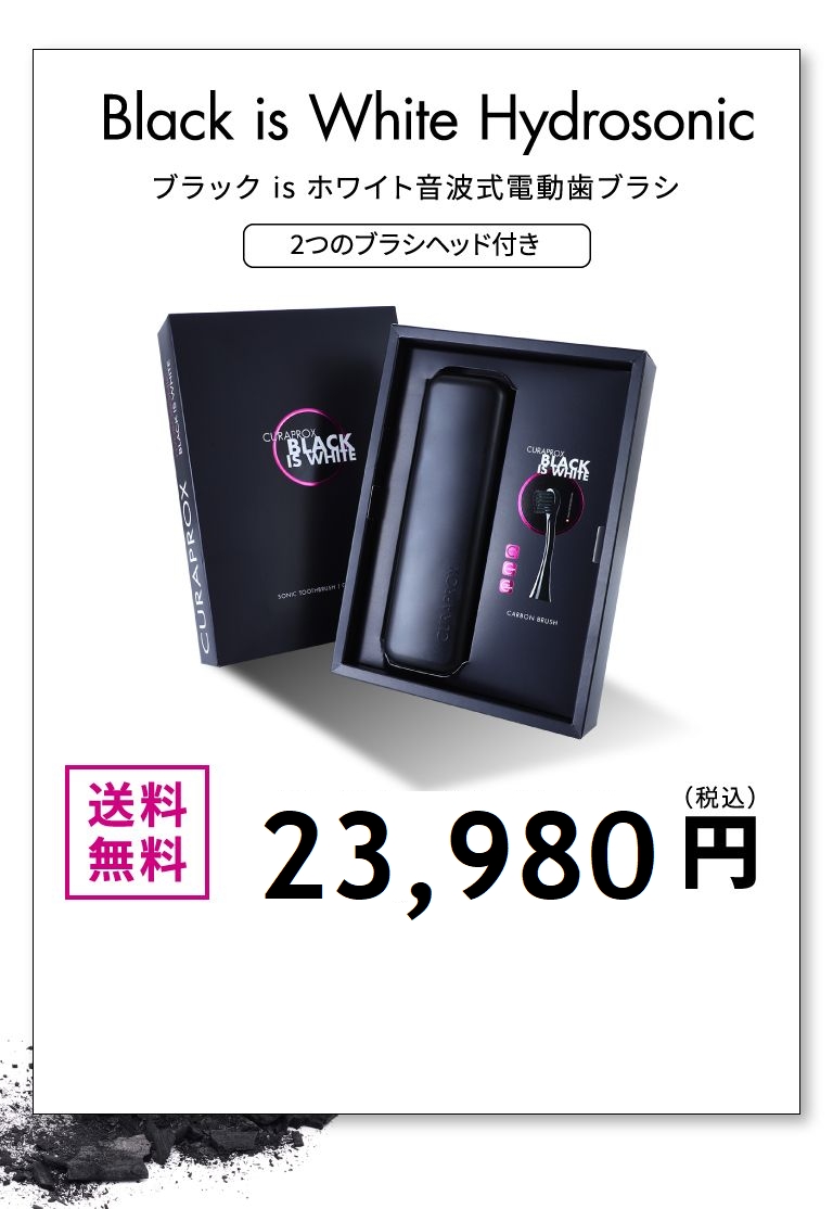 ブラック is ホワイト 音波式電動歯ブラシ 送料無料22,660円（税込）