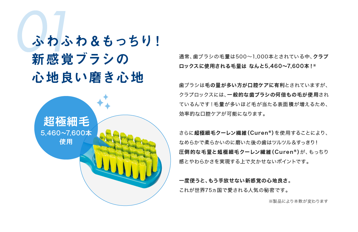 ふわふわ＆もっちり！新感覚ブラシの心地良い磨き心地