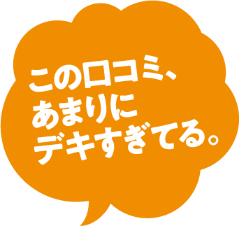 この口コミ、あまりにデキすぎてる。
